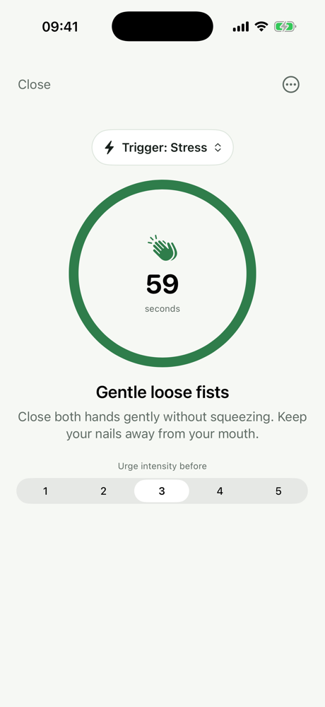 NailPause reset screen